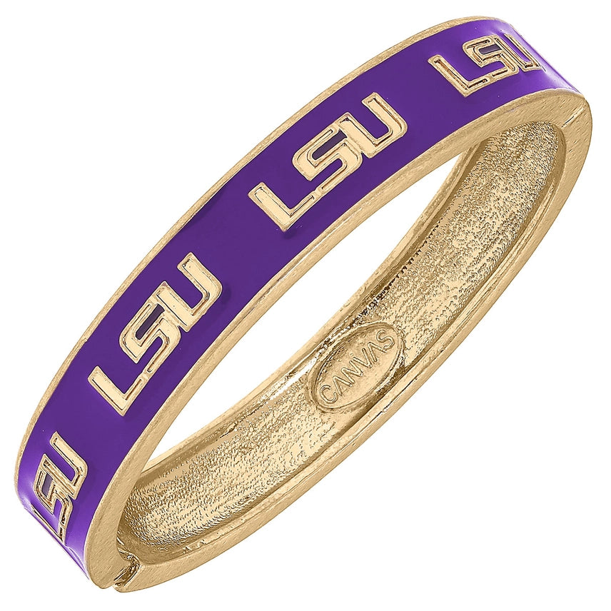 LSU Tigers Enamel Logo Hinge Bangle