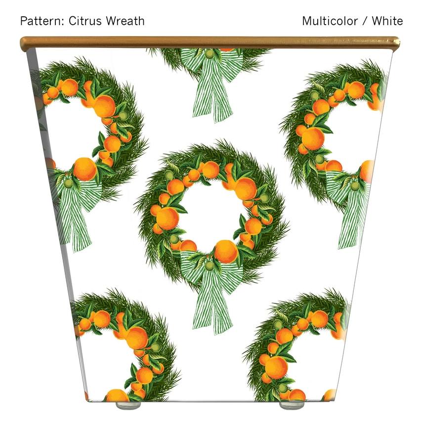 Citrus Wreath Cachepot Container