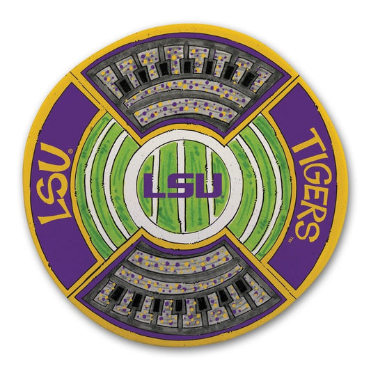 LSU Round Stadium Platter