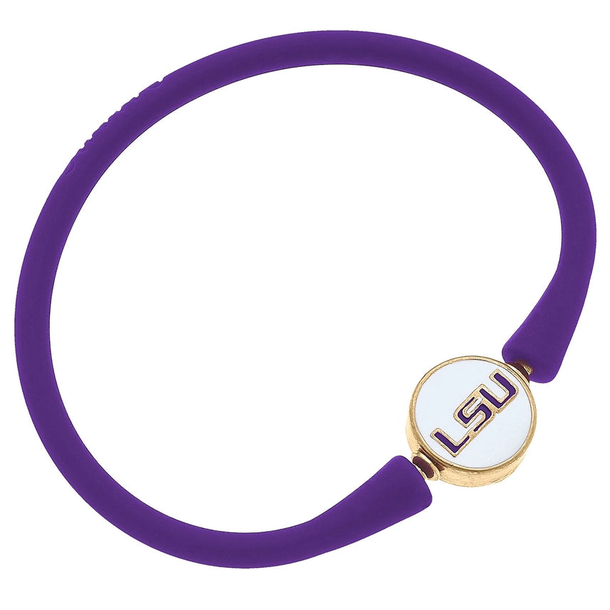 LSU Tigers Enamel Silicone Bali Bracelet