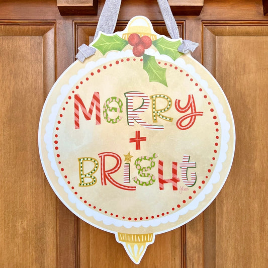 Merry and Bright Door Hanger