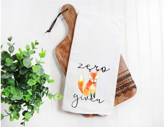 Zero Fox Given Kitchen Flour Sack Dish Tea Towel